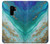 W3920 Abstract Ocean Blue Color Mixed Emerald Hülle Schutzhülle Taschen und Leder Flip für Samsung Galaxy S9 Plus