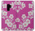 W3924 Cherry Blossom Pink Background Hülle Schutzhülle Taschen und Leder Flip für Samsung Galaxy S9 Plus