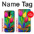 W3926 Colorful Tulip Oil Painting Hülle Schutzhülle Taschen und Leder Flip für Samsung Galaxy S9 Plus