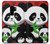 W3929 Cute Panda Eating Bamboo Hülle Schutzhülle Taschen und Leder Flip für Samsung Galaxy S9 Plus
