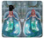 W3911 Cute Little Mermaid Aqua Spa Hülle Schutzhülle Taschen und Leder Flip für Samsung Galaxy S9
