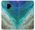 W3920 Abstract Ocean Blue Color Mixed Emerald Hülle Schutzhülle Taschen und Leder Flip für Samsung Galaxy S9