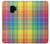 W3942 LGBTQ Rainbow Plaid Tartan Hülle Schutzhülle Taschen und Leder Flip für Samsung Galaxy S9