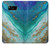 W3920 Abstract Ocean Blue Color Mixed Emerald Hülle Schutzhülle Taschen und Leder Flip für Samsung Galaxy S8 Plus