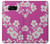 W3924 Cherry Blossom Pink Background Hülle Schutzhülle Taschen und Leder Flip für Samsung Galaxy S8 Plus