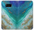 W3920 Abstract Ocean Blue Color Mixed Emerald Hülle Schutzhülle Taschen und Leder Flip für Samsung Galaxy S8