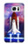 W3913 Colorful Nebula Space Shuttle Hülle Schutzhülle Taschen und Leder Flip für Samsung Galaxy S7
