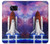 W3913 Colorful Nebula Space Shuttle Hülle Schutzhülle Taschen und Leder Flip für Samsung Galaxy S7