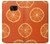 W3946 Seamless Orange Pattern Hülle Schutzhülle Taschen und Leder Flip für Samsung Galaxy S7