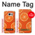 W3946 Seamless Orange Pattern Hülle Schutzhülle Taschen und Leder Flip für Samsung Galaxy S7