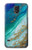 W3920 Abstract Ocean Blue Color Mixed Emerald Hülle Schutzhülle Taschen und Leder Flip für Samsung Galaxy S5