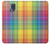 W3942 LGBTQ Rainbow Plaid Tartan Hülle Schutzhülle Taschen und Leder Flip für Samsung Galaxy S5