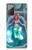 W3911 Cute Little Mermaid Aqua Spa Hülle Schutzhülle Taschen und Leder Flip für Samsung Galaxy Note 20