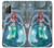 W3911 Cute Little Mermaid Aqua Spa Hülle Schutzhülle Taschen und Leder Flip für Samsung Galaxy Note 20