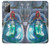 W3912 Cute Little Mermaid Aqua Spa Hülle Schutzhülle Taschen und Leder Flip für Samsung Galaxy Note 20