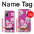 W3924 Cherry Blossom Pink Background Hülle Schutzhülle Taschen und Leder Flip für Samsung Galaxy Note 20