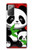 W3929 Cute Panda Eating Bamboo Hülle Schutzhülle Taschen und Leder Flip für Samsung Galaxy Note 20