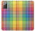 W3942 LGBTQ Rainbow Plaid Tartan Hülle Schutzhülle Taschen und Leder Flip für Samsung Galaxy Note 20