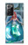 W3911 Cute Little Mermaid Aqua Spa Hülle Schutzhülle Taschen und Leder Flip für Samsung Galaxy Note 20 Ultra, Ultra 5G