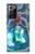 W3912 Cute Little Mermaid Aqua Spa Hülle Schutzhülle Taschen und Leder Flip für Samsung Galaxy Note 20 Ultra, Ultra 5G