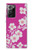 W3924 Cherry Blossom Pink Background Hülle Schutzhülle Taschen und Leder Flip für Samsung Galaxy Note 20 Ultra, Ultra 5G