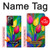 W3926 Colorful Tulip Oil Painting Hülle Schutzhülle Taschen und Leder Flip für Samsung Galaxy Note 20 Ultra, Ultra 5G