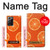 W3946 Seamless Orange Pattern Hülle Schutzhülle Taschen und Leder Flip für Samsung Galaxy Note 20 Ultra, Ultra 5G