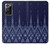 W3950 Textile Thai Blue Pattern Hülle Schutzhülle Taschen und Leder Flip für Samsung Galaxy Note 20 Ultra, Ultra 5G