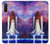 W3913 Colorful Nebula Space Shuttle Hülle Schutzhülle Taschen und Leder Flip für Samsung Galaxy Note 10