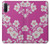 W3924 Cherry Blossom Pink Background Hülle Schutzhülle Taschen und Leder Flip für Samsung Galaxy Note 10