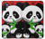 W3929 Cute Panda Eating Bamboo Hülle Schutzhülle Taschen und Leder Flip für Samsung Galaxy Note 10 Plus
