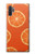 W3946 Seamless Orange Pattern Hülle Schutzhülle Taschen und Leder Flip für Samsung Galaxy Note 10 Plus