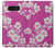 W3924 Cherry Blossom Pink Background Hülle Schutzhülle Taschen und Leder Flip für Note 8 Samsung Galaxy Note8