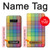 W3942 LGBTQ Rainbow Plaid Tartan Hülle Schutzhülle Taschen und Leder Flip für Note 8 Samsung Galaxy Note8