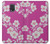 W3924 Cherry Blossom Pink Background Hülle Schutzhülle Taschen und Leder Flip für Samsung Galaxy Note 4