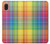 W3942 LGBTQ Rainbow Plaid Tartan Hülle Schutzhülle Taschen und Leder Flip für Samsung Galaxy A10e
