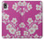 W3924 Cherry Blossom Pink Background Hülle Schutzhülle Taschen und Leder Flip für Samsung Galaxy A10