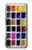 W3956 Watercolor Palette Box Graphic Hülle Schutzhülle Taschen und Leder Flip für Samsung Galaxy A10