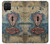 W3955 Vintage Keyhole Weather Door Hülle Schutzhülle Taschen und Leder Flip für Samsung Galaxy A12