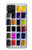 W3956 Watercolor Palette Box Graphic Hülle Schutzhülle Taschen und Leder Flip für Samsung Galaxy A12