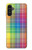 W3942 LGBTQ Rainbow Plaid Tartan Hülle Schutzhülle Taschen und Leder Flip für Samsung Galaxy A13 5G