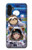 W3915 Raccoon Girl Baby Sloth Astronaut Suit Hülle Schutzhülle Taschen und Leder Flip für Samsung Galaxy A13 4G