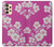 W3924 Cherry Blossom Pink Background Hülle Schutzhülle Taschen und Leder Flip für Samsung Galaxy A13 4G