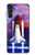 W3913 Colorful Nebula Space Shuttle Hülle Schutzhülle Taschen und Leder Flip für Samsung Galaxy A14 5G