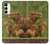 W3917 Capybara Family Giant Guinea Pig Hülle Schutzhülle Taschen und Leder Flip für Samsung Galaxy A14 5G