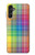 W3942 LGBTQ Rainbow Plaid Tartan Hülle Schutzhülle Taschen und Leder Flip für Samsung Galaxy A14 5G