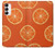 W3946 Seamless Orange Pattern Hülle Schutzhülle Taschen und Leder Flip für Samsung Galaxy A14 5G