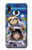 W3915 Raccoon Girl Baby Sloth Astronaut Suit Hülle Schutzhülle Taschen und Leder Flip für Samsung Galaxy A20, Galaxy A30