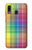 W3942 LGBTQ Rainbow Plaid Tartan Hülle Schutzhülle Taschen und Leder Flip für Samsung Galaxy A20, Galaxy A30