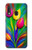 W3926 Colorful Tulip Oil Painting Hülle Schutzhülle Taschen und Leder Flip für Samsung Galaxy A20e